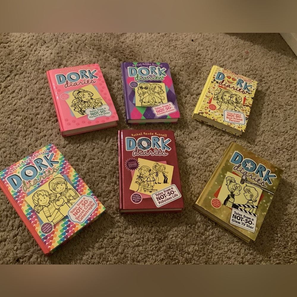 DORK DIARIES 1-7-10-11-12-14 - $10. EACH.     LET ME KNOW WHICH ONE YOU WANT